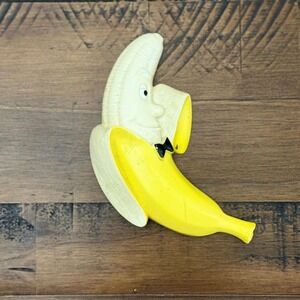 Vintage Banana Magnet With Bow Tie Refrigerator Kitchen Decor 6" x 3"